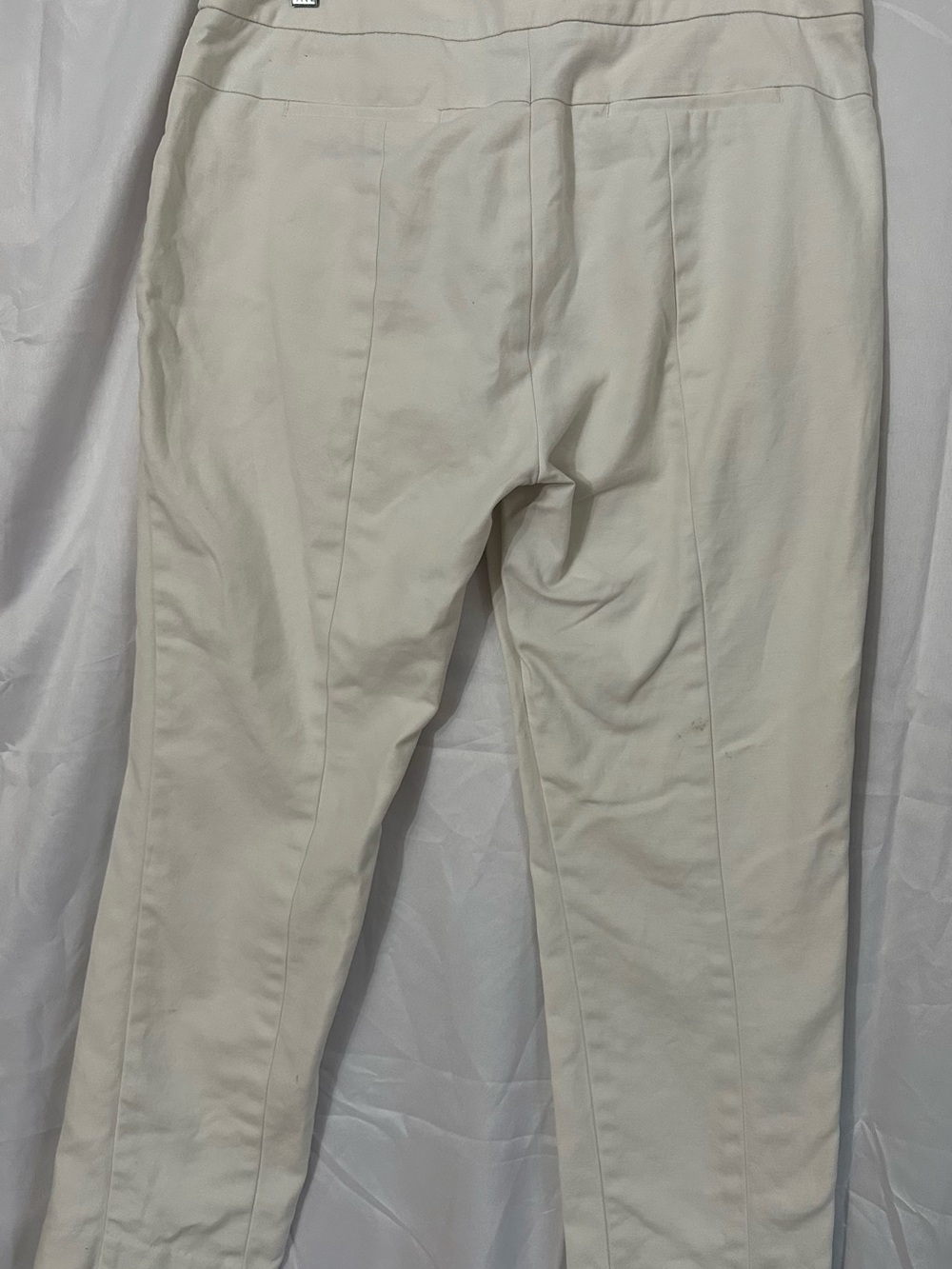 Adrianna Papell Cream Dress Pants with Subtle Ring Detail - Picture 3 of 4